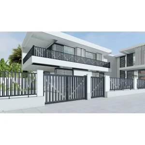 Manufacturer Customized Industrial Outdoor Automatic Aluminum and Wrought Iron Electric Gate with Motor