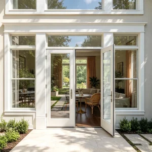 Manufacturer High-Sealing Aluminum Door with Clear Tempered Glass for Home Patios
