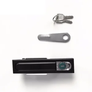 Manufacturer MS818 Push-Button Electric Cabinet Panel Lock, ANSI Grade 2, Zinc-Plated, 2 Keys