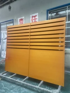 Manufacturer Wood Grain Aluminum Alloy Door with Fiberglass Screen Anti Theft Commercial Use Warranty