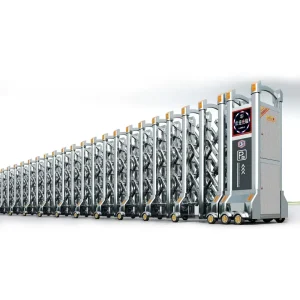 Manufacturers Modern Stainless Steel Electric Telescopic Double Door Gate
