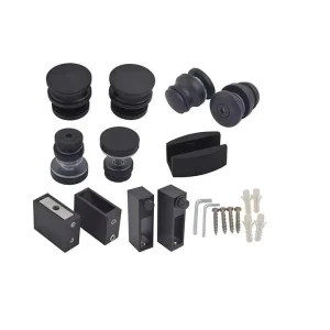 Matte Black 180-Degree Stainless Steel Glass Sliding Door Accessories for Shower Door