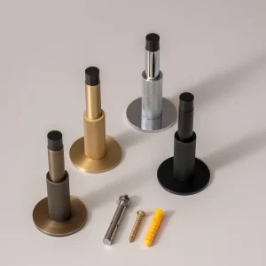 Matte Black H59 Brass Wall Mount Door Restraints for Industrial Doors