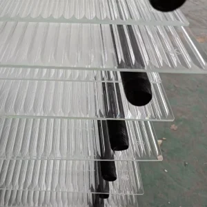 Matte Privacy Tempered Reeded Fluted Safety Art Glass for Dining Room