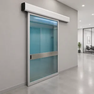 Medical Operation Room Airtight Automatic Full Glass Steel Sliding Hospital Door with Sound Insulation for Cleanroom