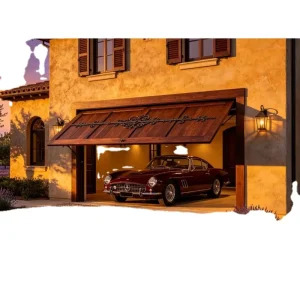 Mediterranean Style Powder Coated Aluminum Tilt Up Garage Door for Residential Villas