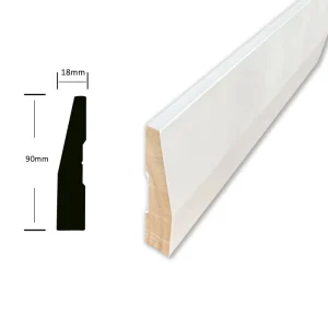 Mediterranean Style White Primed Wood Door and Window Casing