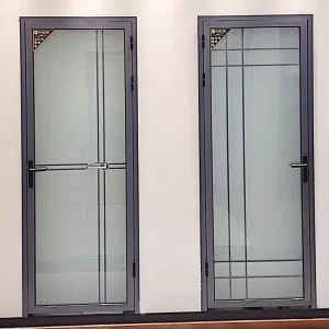 Medium Narrow Side Opening Modern Waterproof Aluminum Alloy Glass Bedroom Bathroom Hotel Interior Door