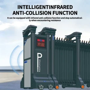 Metal Aluminum Retractable Accordion Folding Electric Gate for Parks