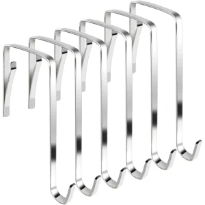 Metal Universal No-Drill Spring-Loaded Door Hooks and Storage Bag Hooks