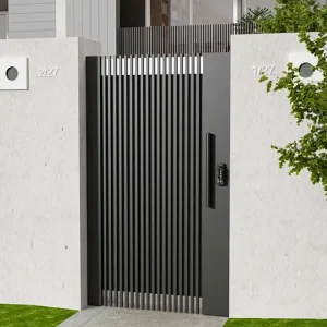 Metal and Aluminum Fence Gate for Security Garden Entrance