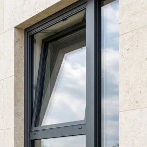Minimalist Aluminum Sliding Window with Double Glazing, Slim Profile and Built-in Screen Mesh