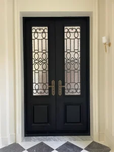 Minimalist Anti-Theft All-Aluminum Insulated Glass Entry Door for Villa & Apartment
