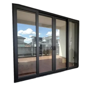Minimalist Design Heavy Duty Double Tempered Glass Sliding Doors Energy Efficient Balcony Sliding Door