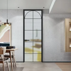 Minimalist Extremely Thin Aluminum Swing Glass Doors Ideal Kitchen Balcony Washroom