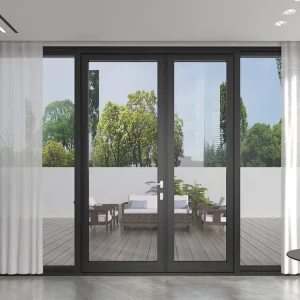 Minimalist Floor-to-Ceiling Aluminum Glass Sliding Door Panoramic Full View Door System