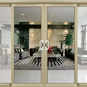 Minimalist Heavy-Duty Aluminum Sliding Glass Door for House Exterior Patio Balcony