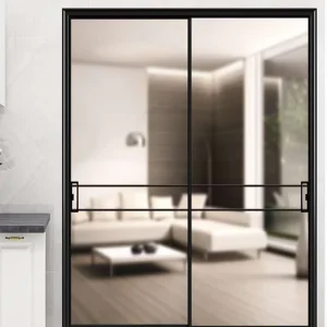 Minimalist Slim Frame Aluminium Sliding Door Double Glazing Panoramic View Sliding Glass Door for Balcony