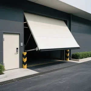 Minimalist Style Retractable Up and Over Tilt Up Garage Door for Residences, Shopping Malls, and Office Buildings