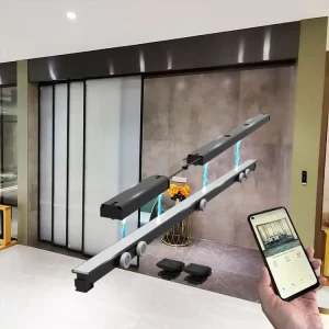 Mobile App Smart Glass Automatic Door Hardware Apartment Sensor Electric Indoor Office Automatic Sliding Door System