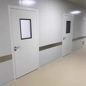 Modern Airtight Stainless Steel Cleanroom Door Fireproof Soundproof Medical Thermal Insulation for Hospital Biosafety Labs