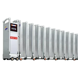 Modern Aluminum Alloy Automatic Electric Telescopic Retractable Sliding Gate with Remote Control for Villa Entrance