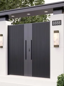 Modern Aluminum Alloy Electric Sliding Courtyard Gate for Villa Garden
