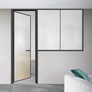 Modern Aluminum Alloy Folding Glass Doors with Clear Glass Waterproof Design No Drilling Required for Villa Interior