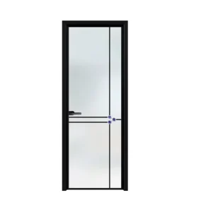 Modern Aluminum Alloy Glass Swing Door for Interior Use Bathroom Kitchen Villa and Hotel Finished Surface