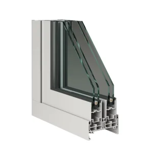 Modern Aluminum Alloy Horizontal Sliding Double Glazed Louver Door with Magnetic Stainless Steel Mosquito Screen for Apartment