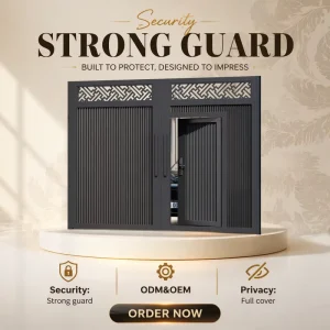 Modern Aluminum Alloy Side Opening Fence Gate for Courtyard Villa Garden Community Village Factory Direct Sales