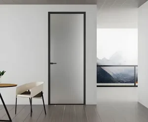 Modern Aluminum Alloy Swing Single Shower Door Tempered Glass Interior Entry For Bathroom Toilet Finished Surface Waterproof