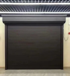 Modern Aluminum Automatic Rolling Shutter Garage Door Thermal-Insulated for Villas and Apartments