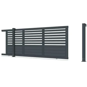 Modern Aluminum Automatic Sliding Courtyard Gate for Villa Driveway