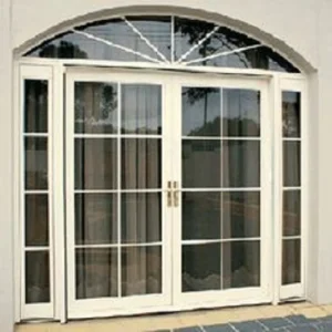 Modern Aluminum Balcony Casement Glass Entry Door Swing Opening Manual Operation Fiberglass Screen for Villa Use