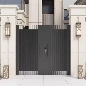 Modern Aluminum Courtyard Gate for Garden, Villa, or Yard Entrance, Manual Control, Anti-Theft, Watertight Security Door