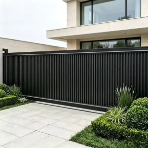 Modern Aluminum Electric Swing Sliding Gate with Automatic Opening for Houses Outdoor Use