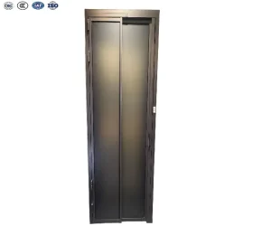 Modern Aluminum Frosted Glass Swing Door with Fiberglass Screen, Privacy and Sound Insulation
