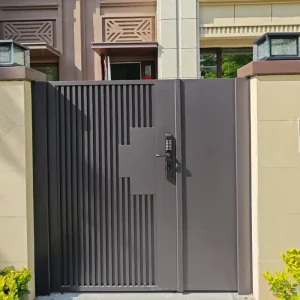 Modern Aluminum Gate for House Villa Courtyard Garden Entrance Driveway Main Gate Custom Size Wrought Iron Style