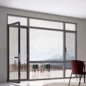Modern Aluminum Hinged Door Frosted Glass Casement Door for Bathroom Kitchen Bedroom and Apartment Project Use Design