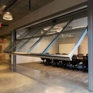 Modern Aluminum Hydraulic Tilt Glass Garage Door