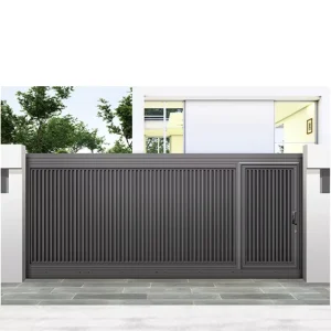 Modern Aluminum Louver Retractable Sliding Gate with Automatic Opening