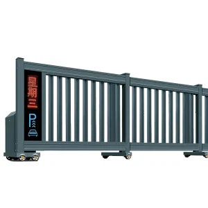 Modern Aluminum Segment Retractable Sliding Gate for Industrial Warehouse and Factory Entrance