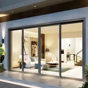 Modern Aluminum Sliding Doors Energy Saving Silent Smooth Operation for Living Room Balcony