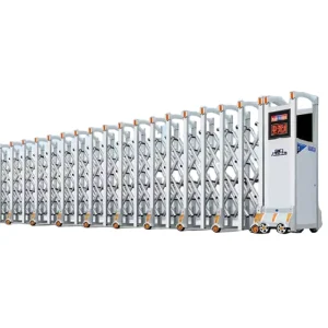 Modern Automatic Aluminium Electric Retractable Driveway Gate for Industrial, Hotel, Park and Garden