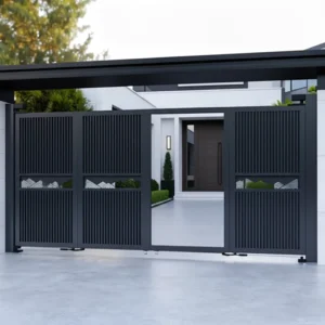 Modern Automatic Aluminum Sliding Fence Gate for Villa Courtyard School and Commercial Use