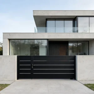 Modern Automatic Aluminum Sliding Villa Gate for Driveway Garden Courtyard and Security Fence