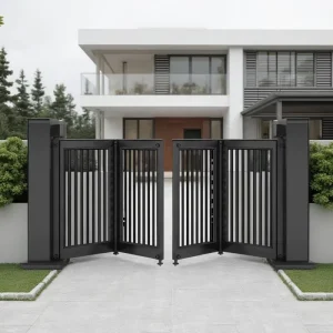 Modern Automatic Villa Gate Courtyard Outdoor Gate Driveway Sliding Entrance Aluminum Electric Gate