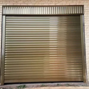 Modern Bronze Aluminum Insulated Roller Shutter Door, Hurricane Rated, for Residential Villas