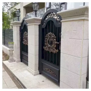 Modern Courtyard Gate Aluminum Courtyard Gate Elegant Courtyard Gate Suitable for Residential Gardens and Villas